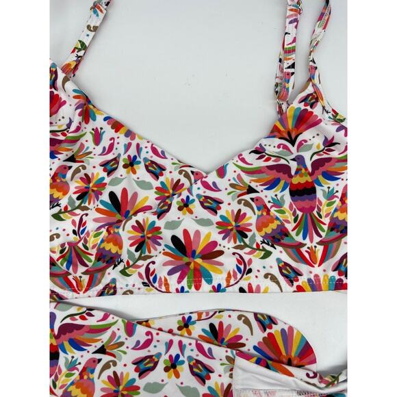 NWT‎ Verdelimon Swim Top Medium 286116 Izamal Printed Birds Wrap Strap $177 - Picture 4 of 16